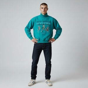 Vintage 90’s Large Montana Rocky Mountain Oysters Ski Graphic Sweatshirt USA